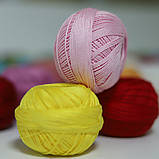 Набір ниток 12 бавовняних мотка для в'язання та вишивки пряжа Ірис нитки в мотках, фото 2