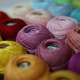 Набір ниток 12 бавовняних мотка для в'язання та вишивки пряжа Ірис нитки в мотках, фото 4