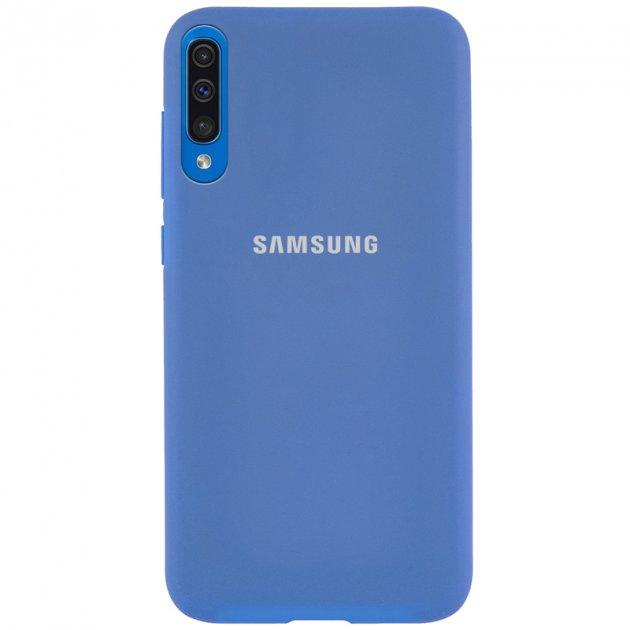 Чохол Silicone case для Samsung Premium A50 Azure (10) синій
