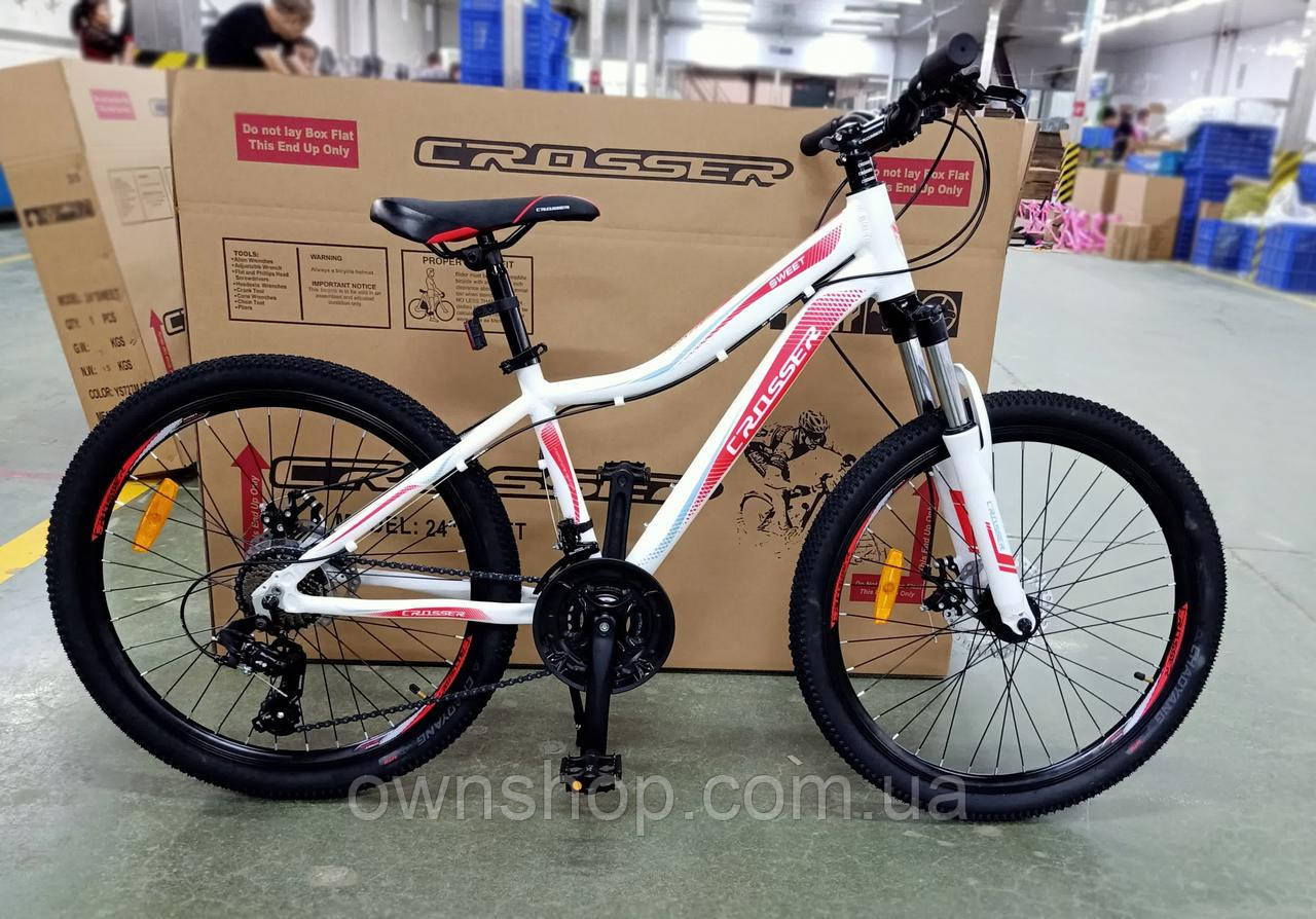Велосипед Crosser Sweet -1*16 26" білий гірський алюмінієвий