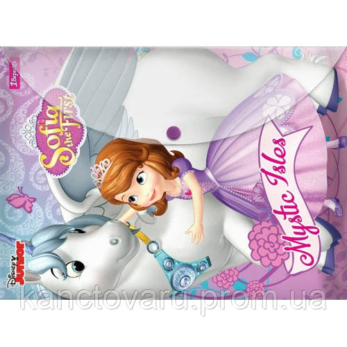 Папка-конверт на кнопці А4 "Sofia The First"