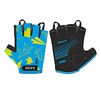Детские велоперчатки с короткими пальцами 16 GREY'S перчатки для велосипеда с гелевыми вставками