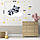 Інтер'єрна наклейка "Сплячий єнотик на хмаринці" 80х80 см + набір зірочок на стіну в дитячу кімнату, фото 2
