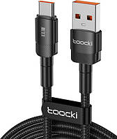 Кабель Toocki 100W 20V/5A USB-A to Type-C для быстрой зарядки 1м ( TXCT-HY01 / 360 ) Black