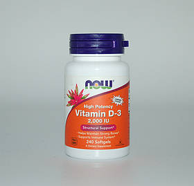 Вітамін Д3, Vitamin D-3, Now Foods, 2000 МО, 240 капсул