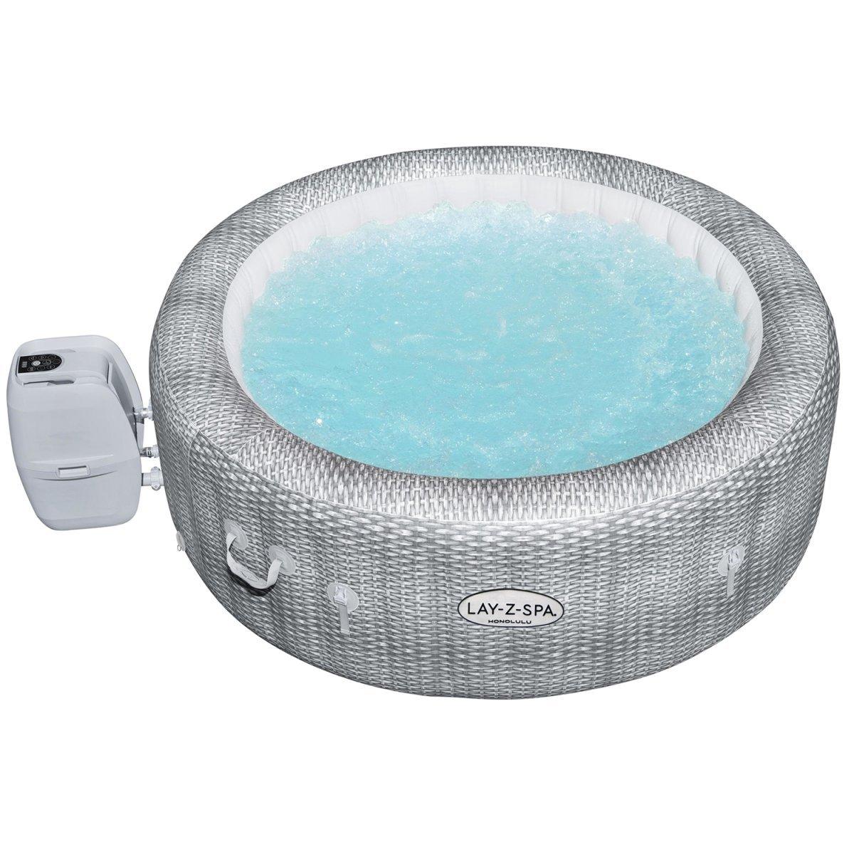 Надувний джакузі - СПА Bestway 60019 (Honolulu) (196х71см) (6 місць: 1 325 л/год, аеро, поплавець, тент)
