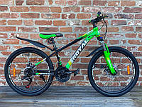 Велосипед Горный Royal Drive 24 колеса рама 12,5 Черно-Зеленый (от 130 см) от 8 лет
