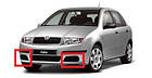 Решітка бампера Шкода Фабія - Skoda Fabia 1999-2004 (комплект), фото 4
