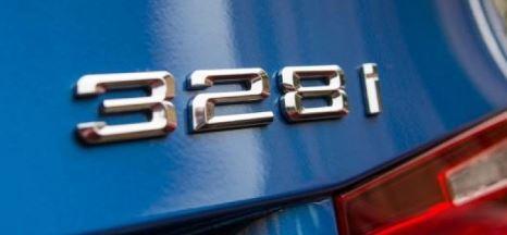 Шильдик емблема багажника BMW 328i БМВ 328і колір хром