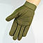 Рукавиці чоловічі тактичні текстильні хакі кольору, розмір L Код 68-0107, фото 3