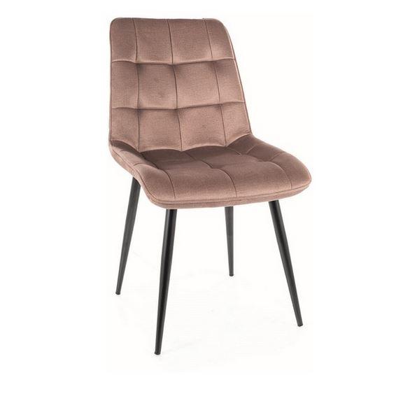 Стілець обідній Chic Monolith метал Чорний матовий, велюрова тканина Monolith 09 Бежевий (Signal ТМ)