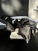 Брендовая резинка для волос Шанель Chanel, черная