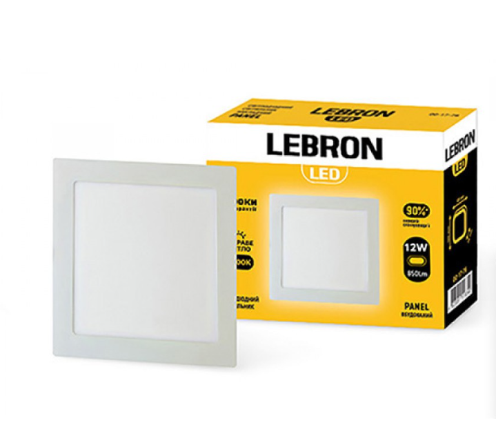 LED св-к L-PS-2465, 24W, вб-ний, 6500K, з блоком живл. (12-10-57) Арт.40917 Lebron