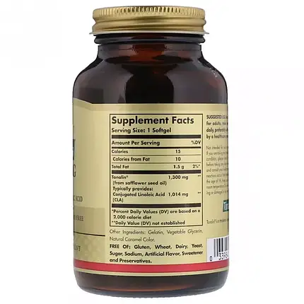 Кон'югована лінолева кислота Solgar Tonalin CLA 1300 mg 60 Softgels, фото 2
