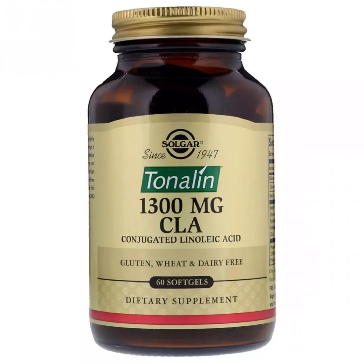 Кон'югована лінолева кислота Solgar Tonalin CLA 1300 mg 60 Softgels