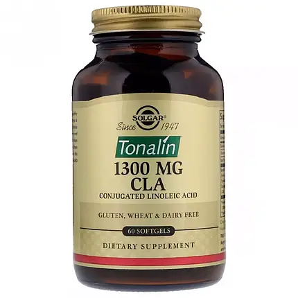 Кон'югована лінолева кислота Solgar Tonalin CLA 1300 mg 60 Softgels, фото 1