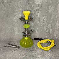 Кальян маленький на 2 трубки 4235 (28 см) жовтий