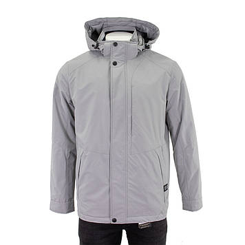 Куртка чоловіча BLACK VINYL (міжсезонна) TC23-2195 СВ.СІРА 100% поліестер 50(Р)