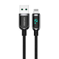 Кабель USB - Lightning IPhone 12W 5A 1.2m KAKU KSC-599 Save Series с дисплеем