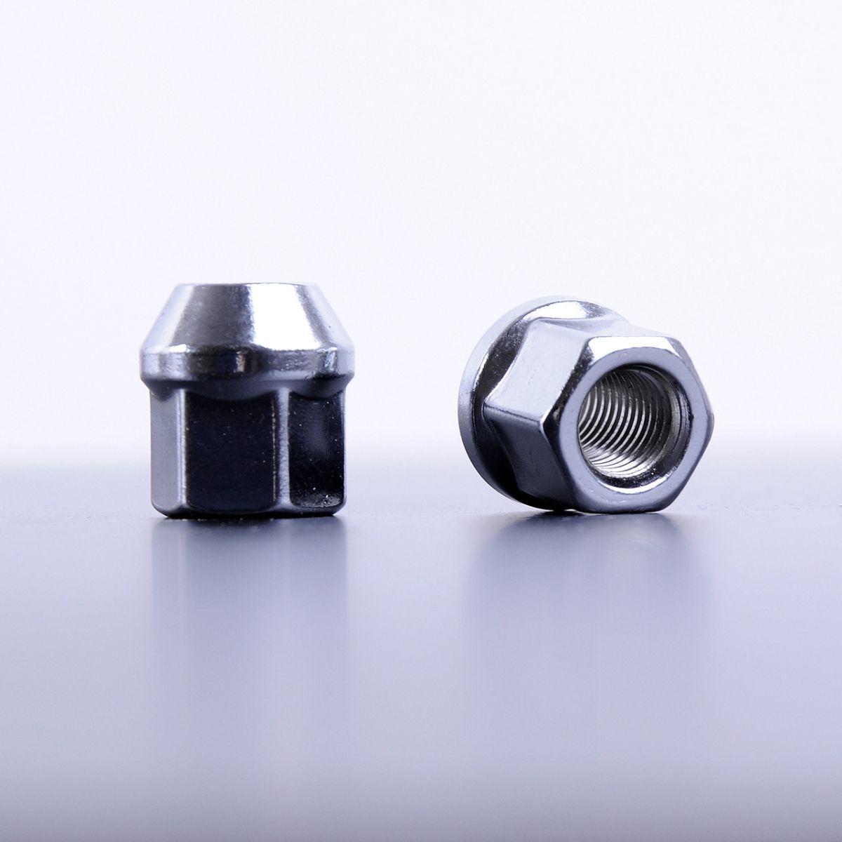 Гайка 12х1,5х25 хром конус відкр. з виступом ключ 19 (20 шт.) (пакет) F 310, фото 1