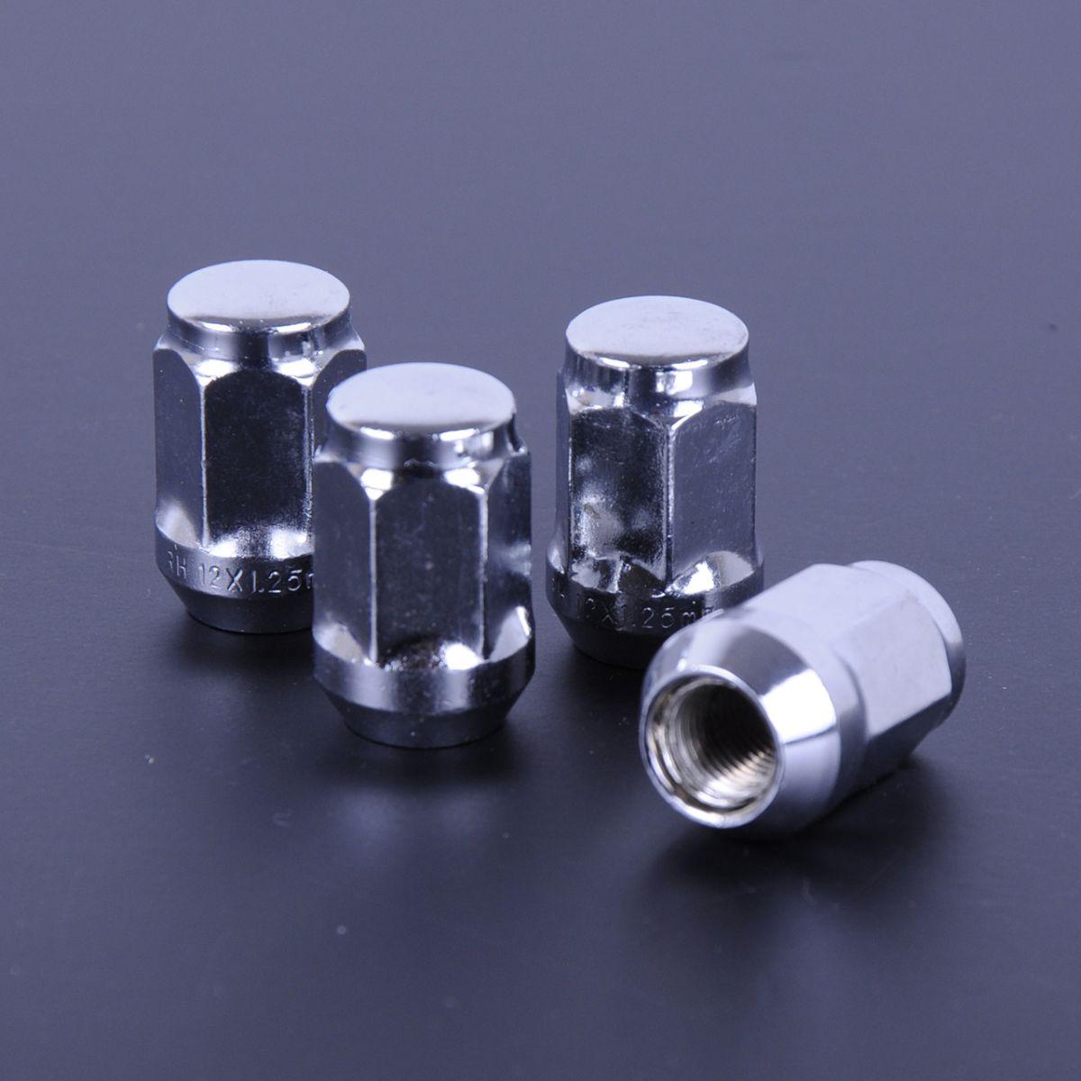 Гайка колеса ВАЗ 2121 — М12 ш1.25 /закрита/хром 1906S (уп.4шт), фото 1