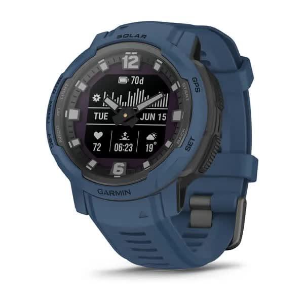 Смарт-годинник наручний Garmin Instinct Crossover Solar синій
