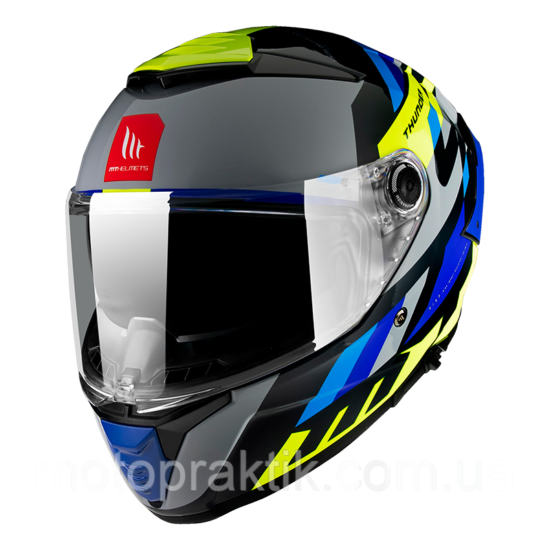 MT Thunder 4 SV Ergo E17 Gloss Blue, XS Мотошолом інтеграл з окулярами