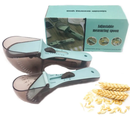 Мірні ложки пластикові регульовані в наборі 2 шт Adjustable measurement spoone