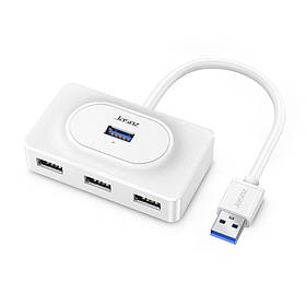 USB-хаб Jasoz HUB 4USB3.0 довжина кабелю 0.3 м, White