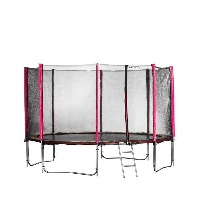 Батут Детский для Дома с Защитной Сеткой Atleto 374 См Диаметр Красный ...