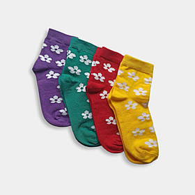 Шкарпетки дитячі для дівчинки | жовті, фіолетові, зелені, червоні шкарпетки дівчинці