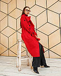 Жіночий демісезонний двобортний тренч з котону Q-44 червоний, р-ри 42-52, фото 9