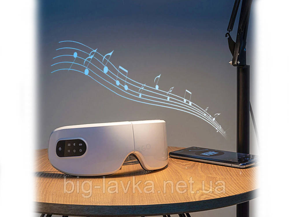 Масажер для очей зі звукотерапія iSee Bluetooth Білий, фото 1