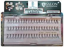 Накладні вії, пучки SALON, короткі чорні