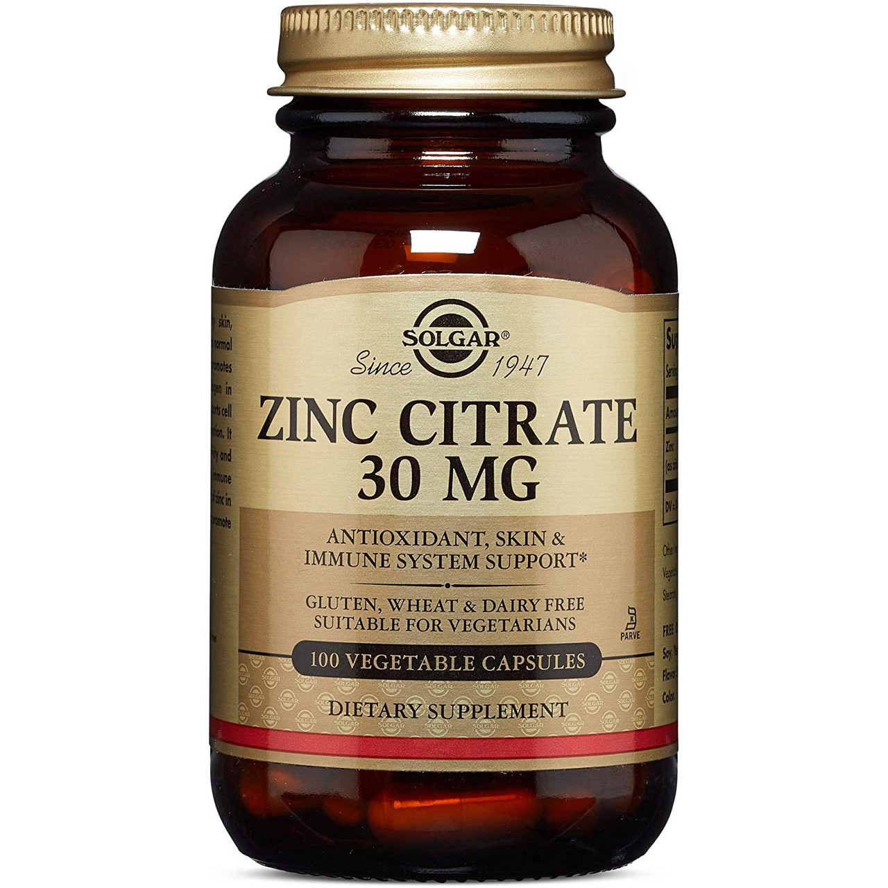 Цитрат Цинка Zinc Citrate 30 mg 100 capsules