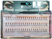 Накладні вії, пучки SALON, середні чорні