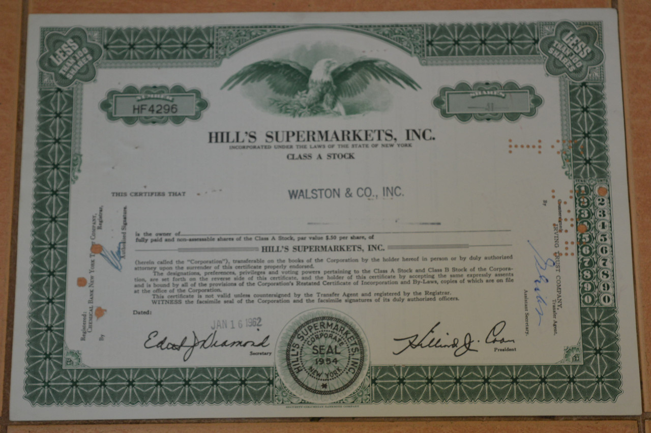 Акція. США. 1962 рік No4296 (Б-1)