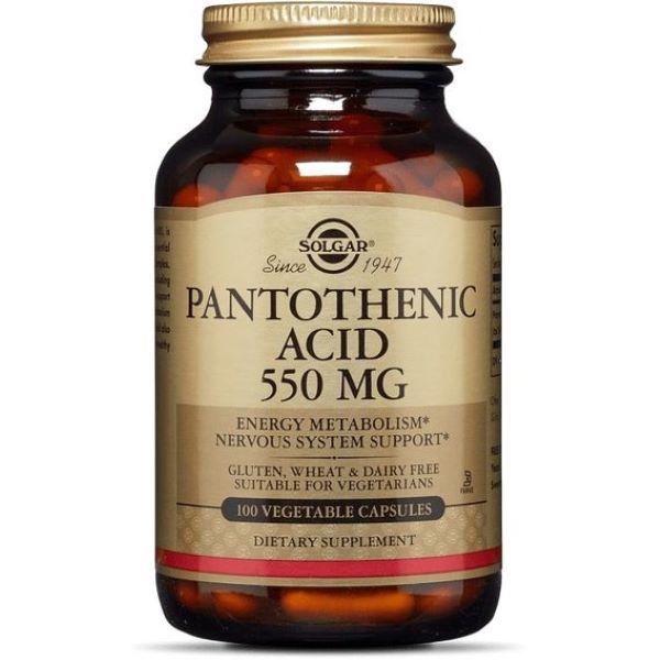 Пантотенова кислота Solgar Pantothenic Acid 550 mg 100 caps