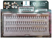 Накладные ресницы пучки SALON, короткие, средние, длинные черные