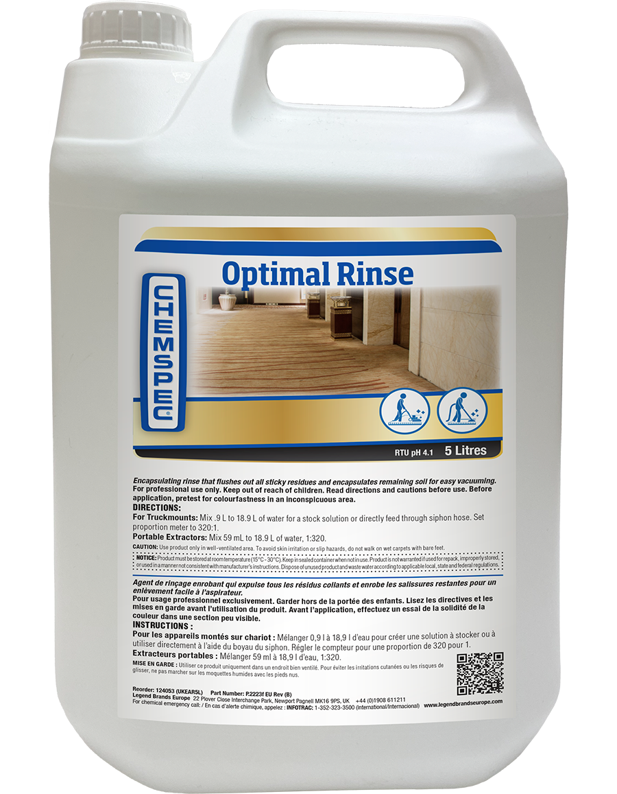 Засіб для нейтралізації лужних засобів після хімчистки Chemspec Optimal Rinse 5л