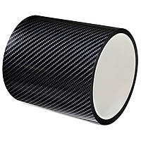 Виниловая (карбоновая 4D 10см) лента из углеродного волокна, защита кромки, порогов, стайлинг (бухта-3 метра)