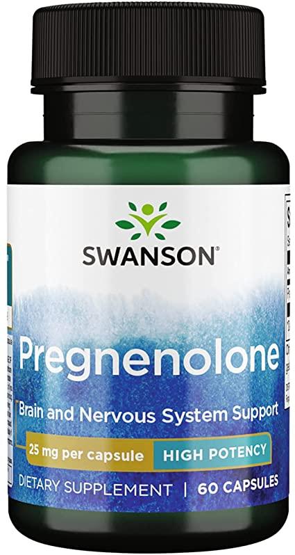 Прегненолон Swanson Pregnenolone - High Potency 25 mg 60 Caps, фото 1