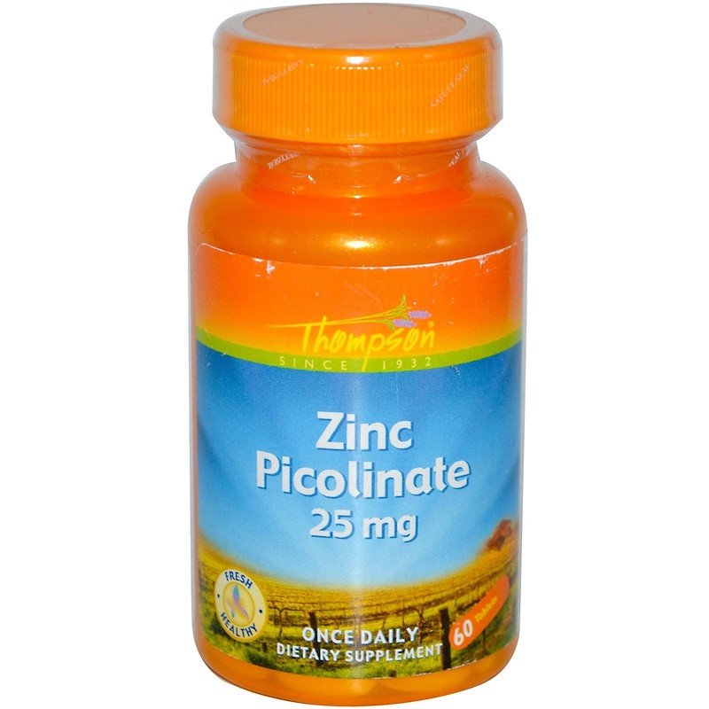 Zinc Picolinate, 25 mg, 60 Tablets