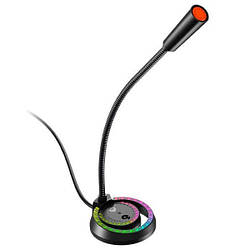 Ігровий мікрофон MEETION MT-MC14 RGB |USB| Чорний