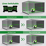 Лазерний рівень нівелір Huepar P04CG набір №1 з приймачем, фото 4