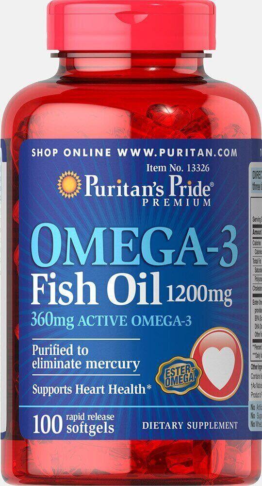 Омега-3 рибячий жир Omega-3 Fish Oil 1200 mg 200 Softgels, фото 1