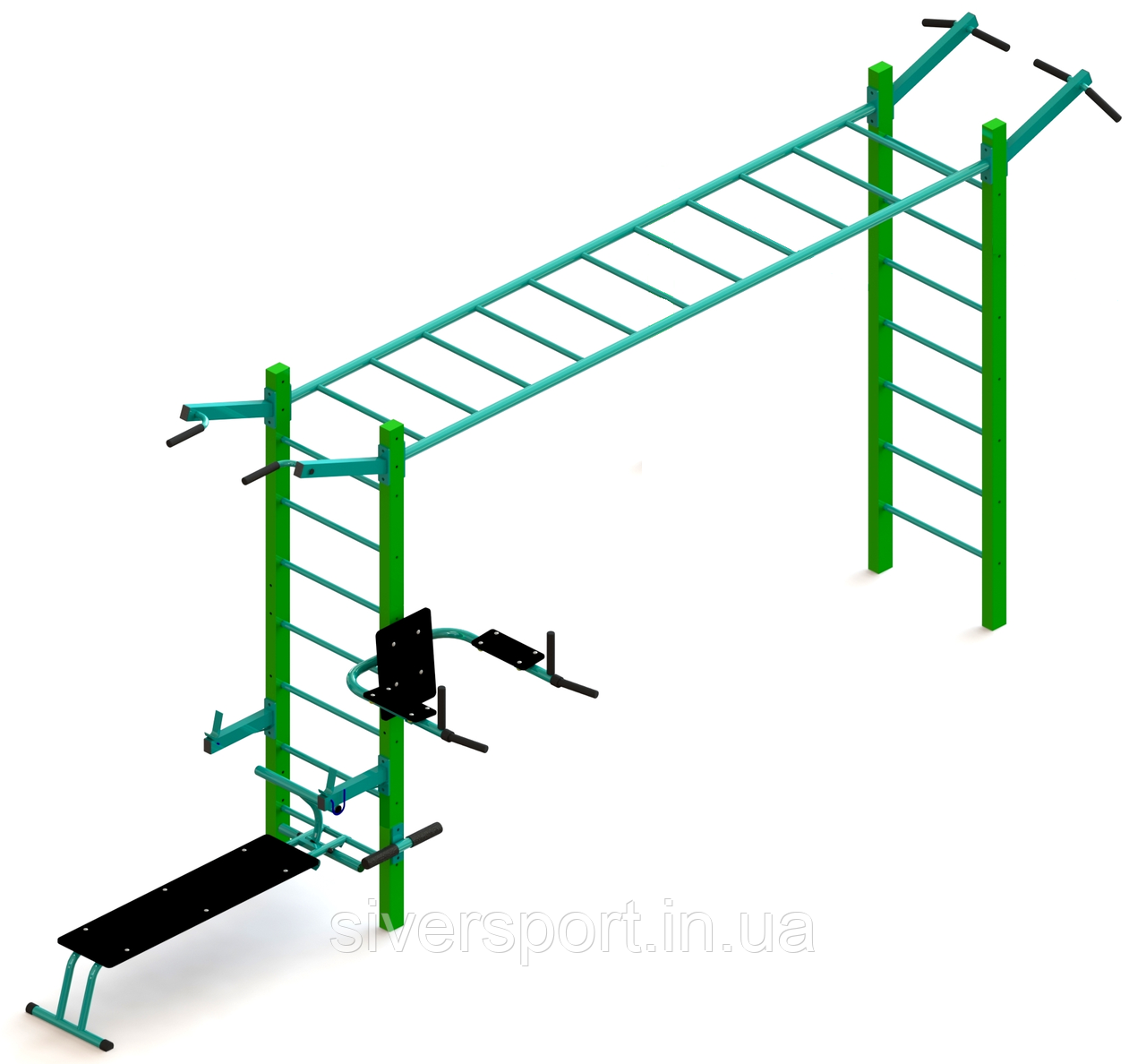 Універсальний вуличний тренажер із рукоходом SiverSport SL-201.1, фото 1