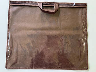 Упаковка для домашнього текстилю, подушки (40х46 см, ПВХ 90, коричнева, 10 шт/упаковка)