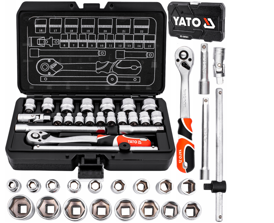 Набір інструментів торцеві ключі Yato YT-38561