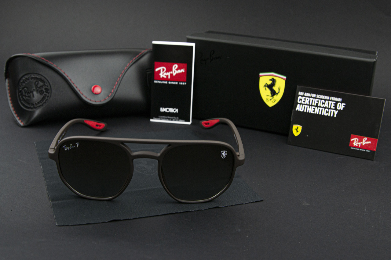 Сонцезахисні окуляри RAY BAN Ferrari поляризаційні UV400 (арт. RB1439) коричневий